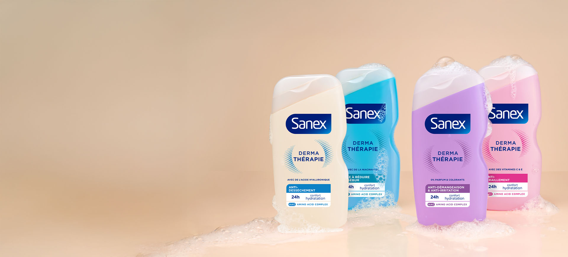 image de la gamme complète Sanex Derma Thérapie